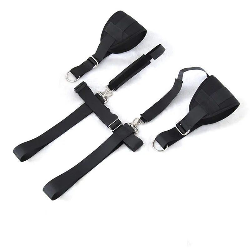 Erotic leg spreader Open crotch Thigh Sling belt Hand Cuffs Women Leg BDSM self Bondage Restraints Harness Sex Toys For Couples