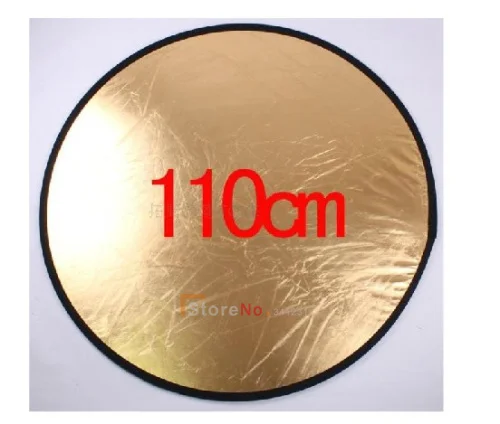 43 "110 cm 2 w 1 Flash dyfuzor wielu składany disc złoto srebro odbłyśnik i torba dla Studio