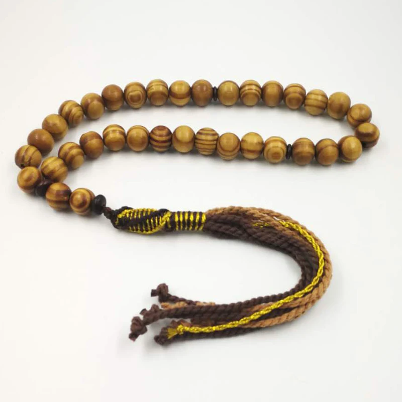 

Tasbih men Natural Beech wood muslim Misbaha Prayer Beads islamic Rosary arabic fashion turkish accessories on hand