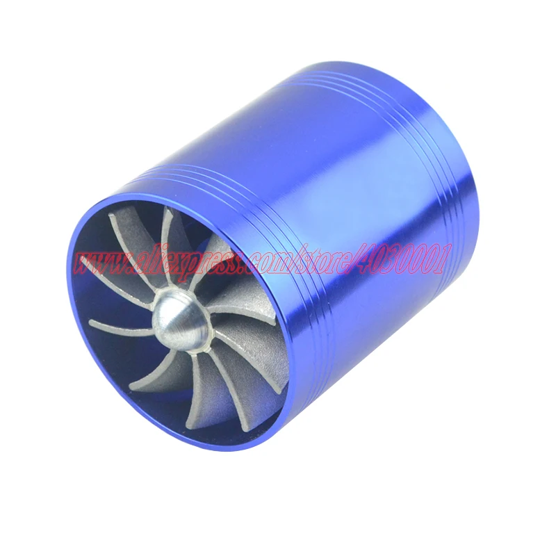 Dual Propeller Turbo Supercharger Cold Air Intake Fan Super Spiral Turbo Ventilator