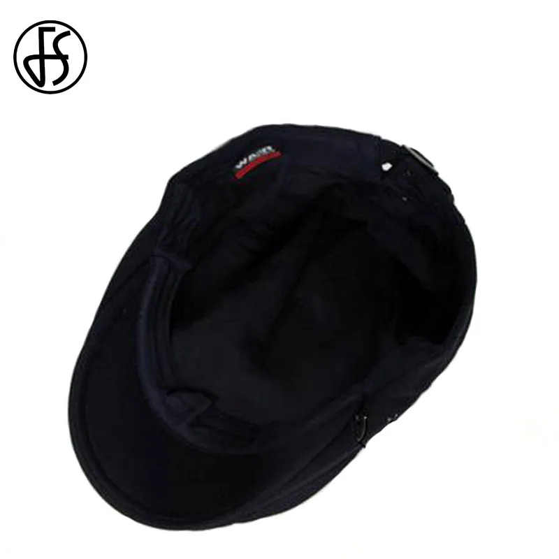 FS Fashion Flat Caps For Men Beret Hat Unisex Women Winter Casual Sun Hats Black Berets Femme Cabbie Peaky Chapeau Homme