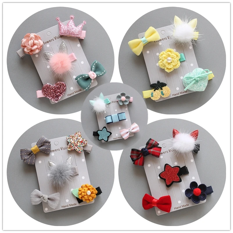 Winter New Dog Hair Barrettes Princess Pink Cute Cat Hair Bows Accessories For Small Medium Pet Animal Party Grooming  Yorkshire