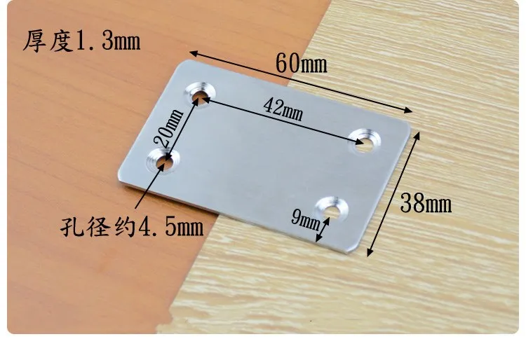 4Pcs Edelstahl Ecke Code Connector Board Flugzeug Verbindung Code Flache Platte Tisch Stuhl Flache Winkel Code Wort Feste stück