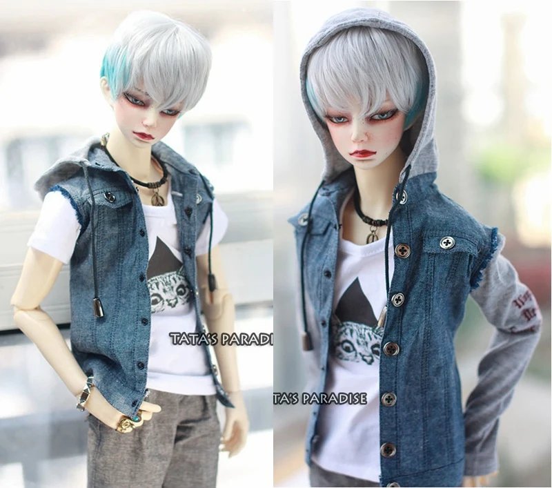 

1/3 scale BJD Denim hooded jacket for BJD/SD clothing doll accessories,Not included doll,shoes,wig,and other accessories 18D1153