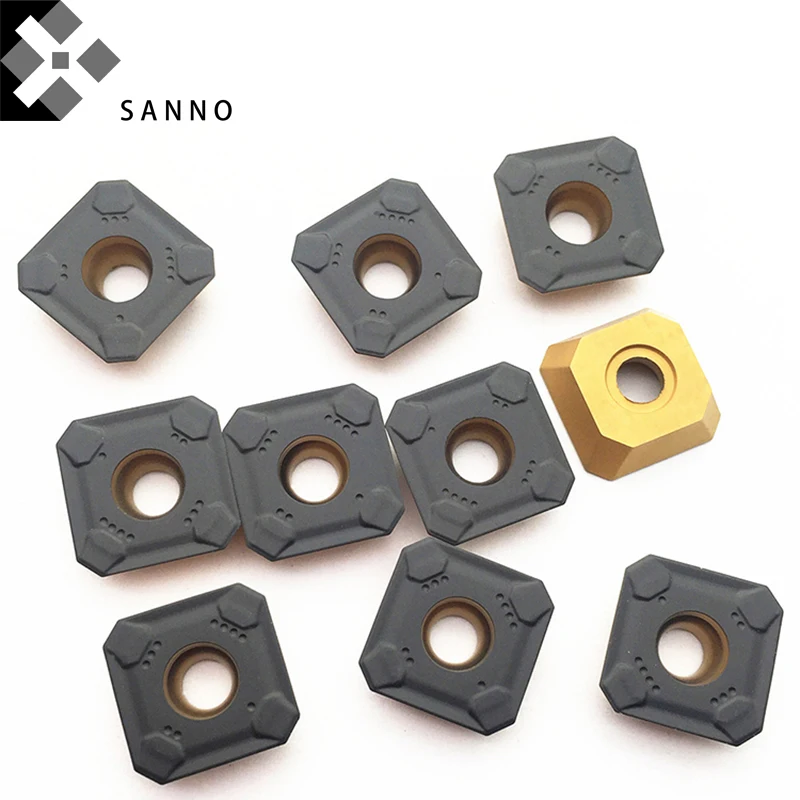 10pcs - 50pcs R245-12T3M-PM 4240 / 4230 cnc milling machining cutter tools blade square cnc milling carbide inserts R245