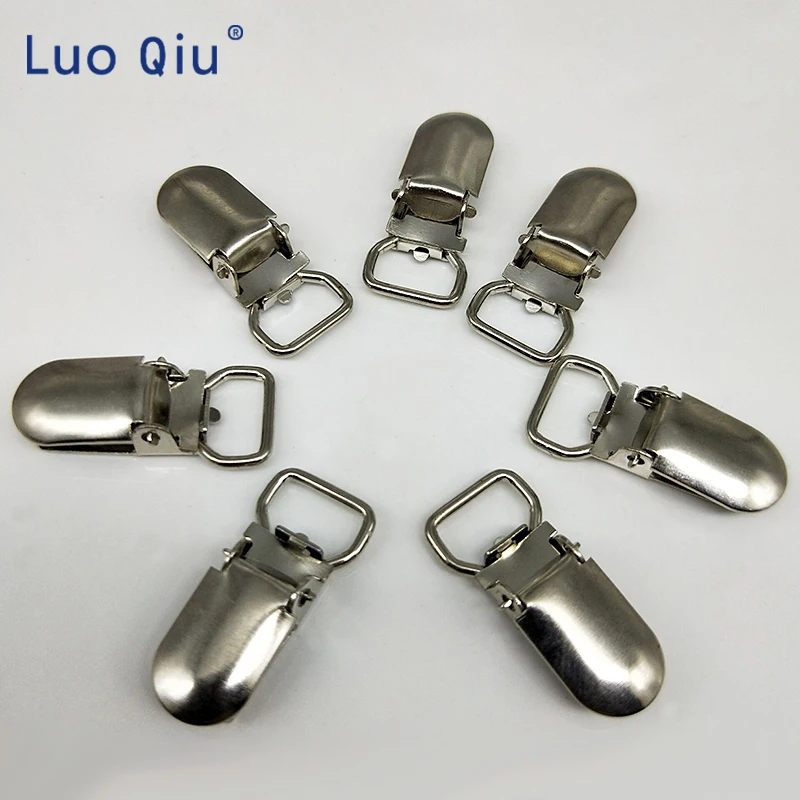 Small 10mm silver Metal cover circular Pacifier Suspender mitten Clips Holders For Project Craft 100 pcs/lot