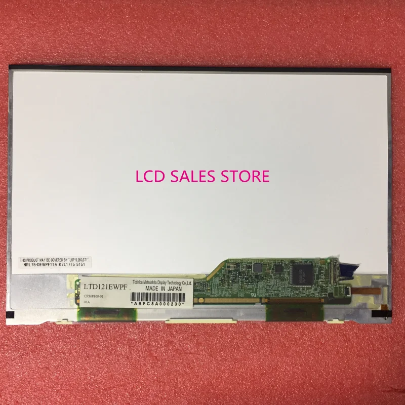 

LTD121EWPF 12.1 INCH LED BACKLIGHT INDUSTRIAL PANEL DISPLAY SCREEN LTPS TFT-LCD ORIGINAL 1280*800 LVDS