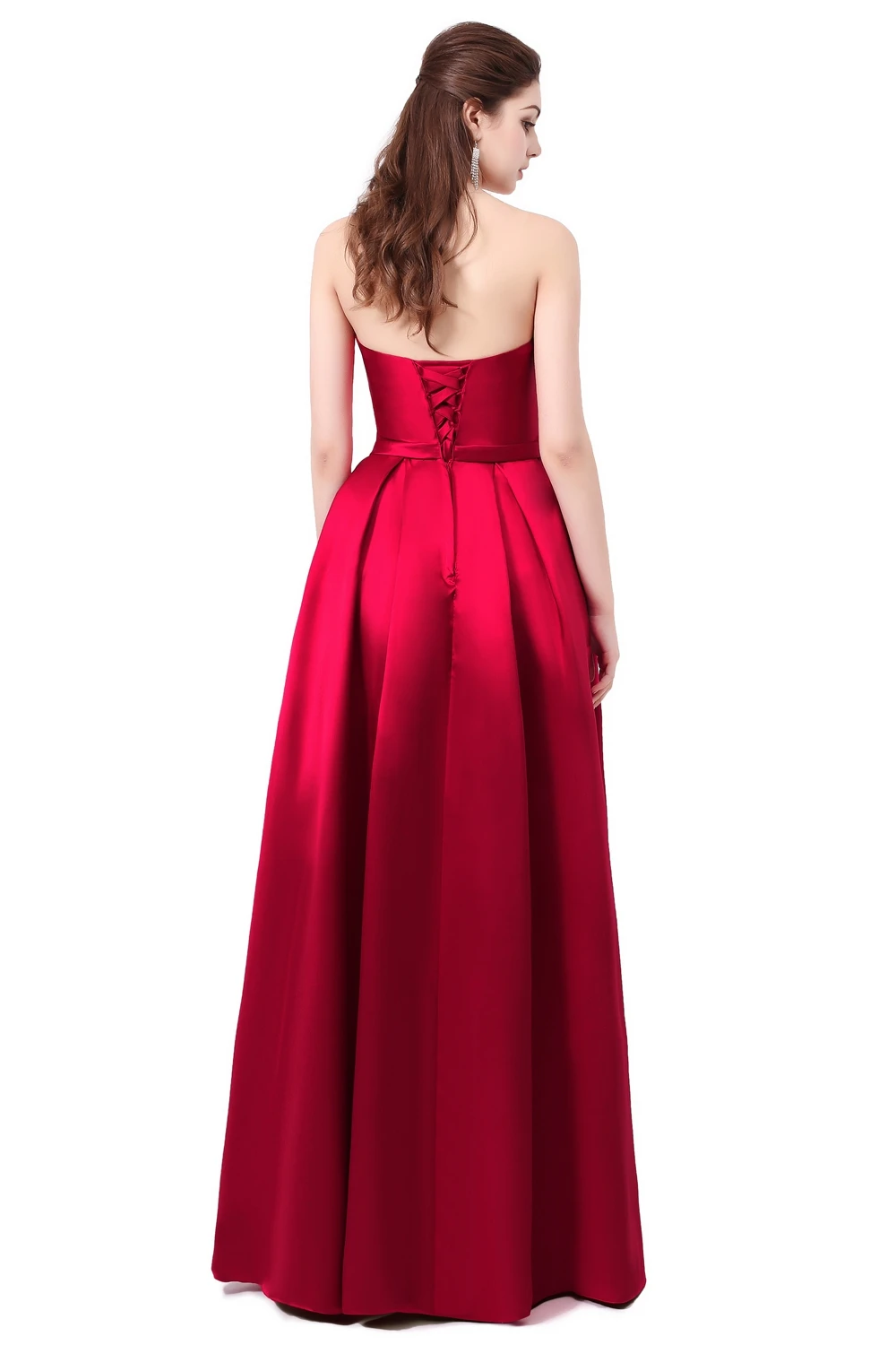 Vestido SSYFashion Formatura Bridal Strapless Sleeveless Wine Red Danni Slim Long Prom Dress Custom Party Formal Evening Gown