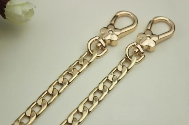 (2 PCS/lot) 4 color plating high-end DIY leather width of 1 cm length 120 cm handbag aglet chain decoration accessories