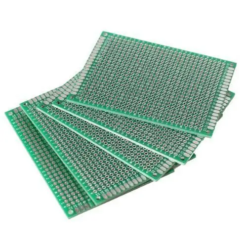 2 PCS Double Side Prototype PCB nned Universal Breadboard 5x7 cm 50mmx70mm FR4