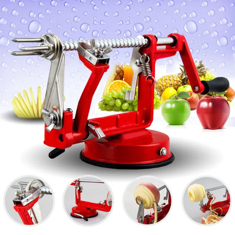 

1Pcs 3 In 1 Apple Peeler Fruit Peeler Slicing Machine / Stainless Steel Apple Fruit Machine Peeled Tool Creative Home Kitchen