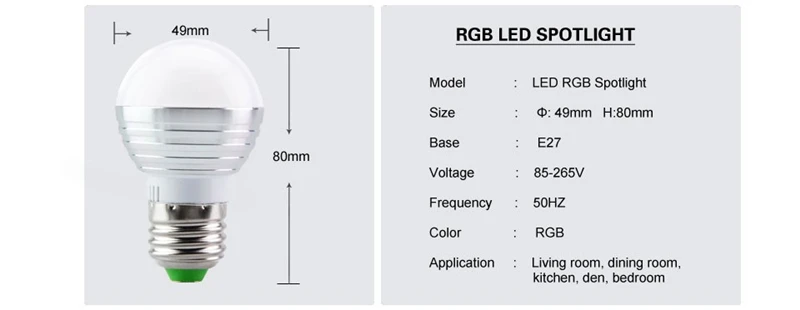 110V 220V E27 E14 RGB LED bulb 16 Color Magic LED Night Light Lamp Dimmable Stage Light 24key Remote Control holiday Decorative