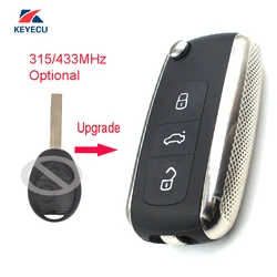 KEYECU Upgraded Flip Folding Remote Car Key Fob 315MHz 433MHz With ID73 Chip For BMW Mini Copper R50 R53 2002 2003 2004 2005