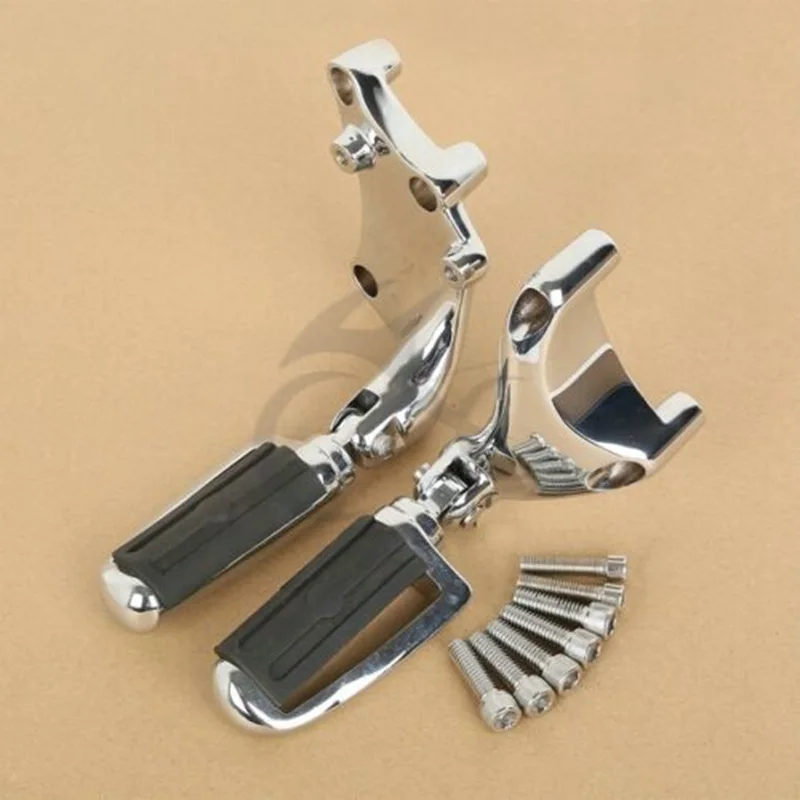 

Motorcycle Chrome Footrest Footpegs W/ Support Brackets For Harley Sportster XL 883 XL1200 Sporster 2014-2017 15 16