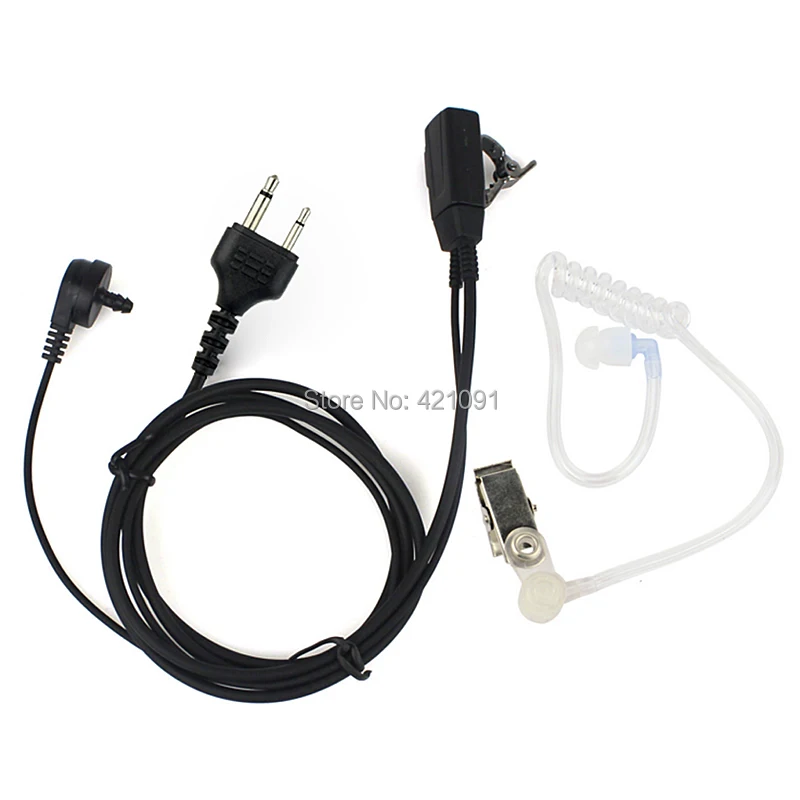 Earpiece Headset Mic for ICOM IC-V8 IC-V82 Cobra Vertex VX-200 Walkie Talkie S type 2 Pin PPT Anti-noise Air Acoustic Tube