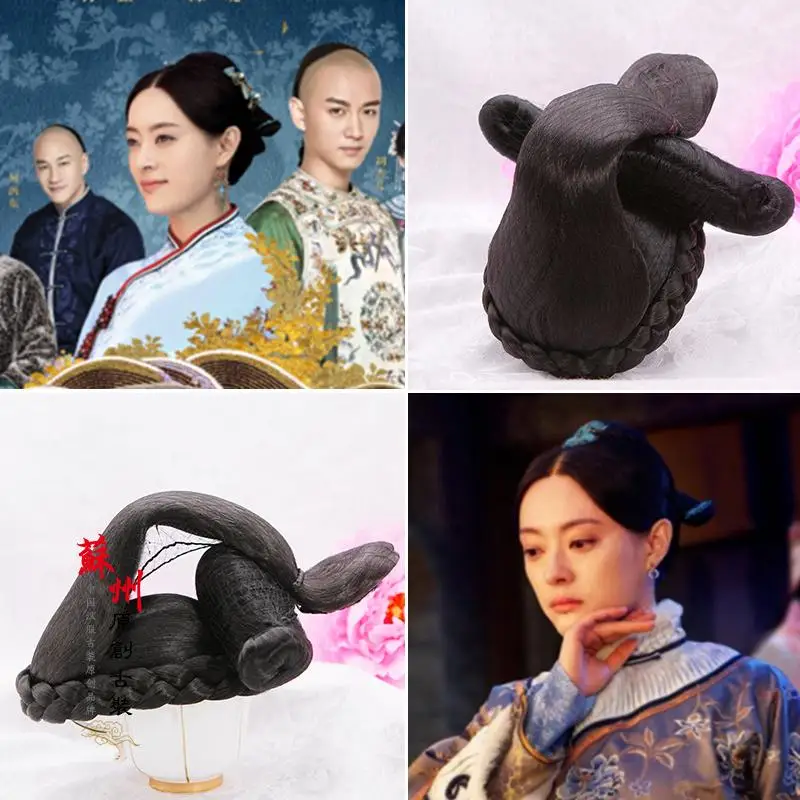 Thick Winter Grey Embroidery Costume Late Qing Dynasty Folk Rich Women Qifu Xiuhefu for Latest TV Play Nothing Gold Can Stay