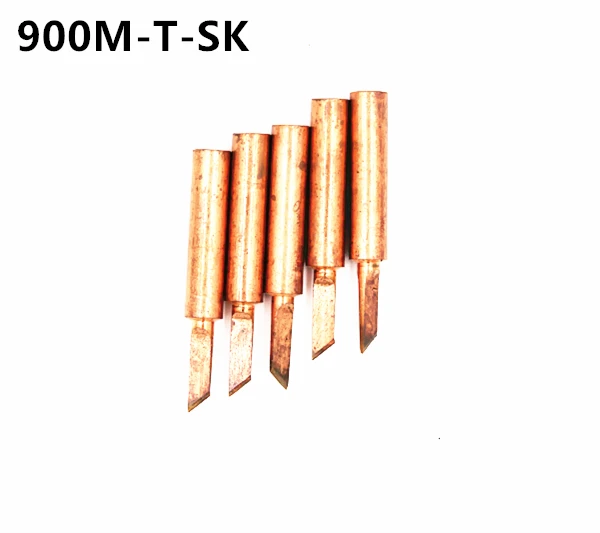 SZBFT 5piece 900M-T-SK Lead-free Red copper Pure cupper Solder tip For Hakko 936 FX-888D Saike 909D 852D+ 952D Diamagnetic DIY