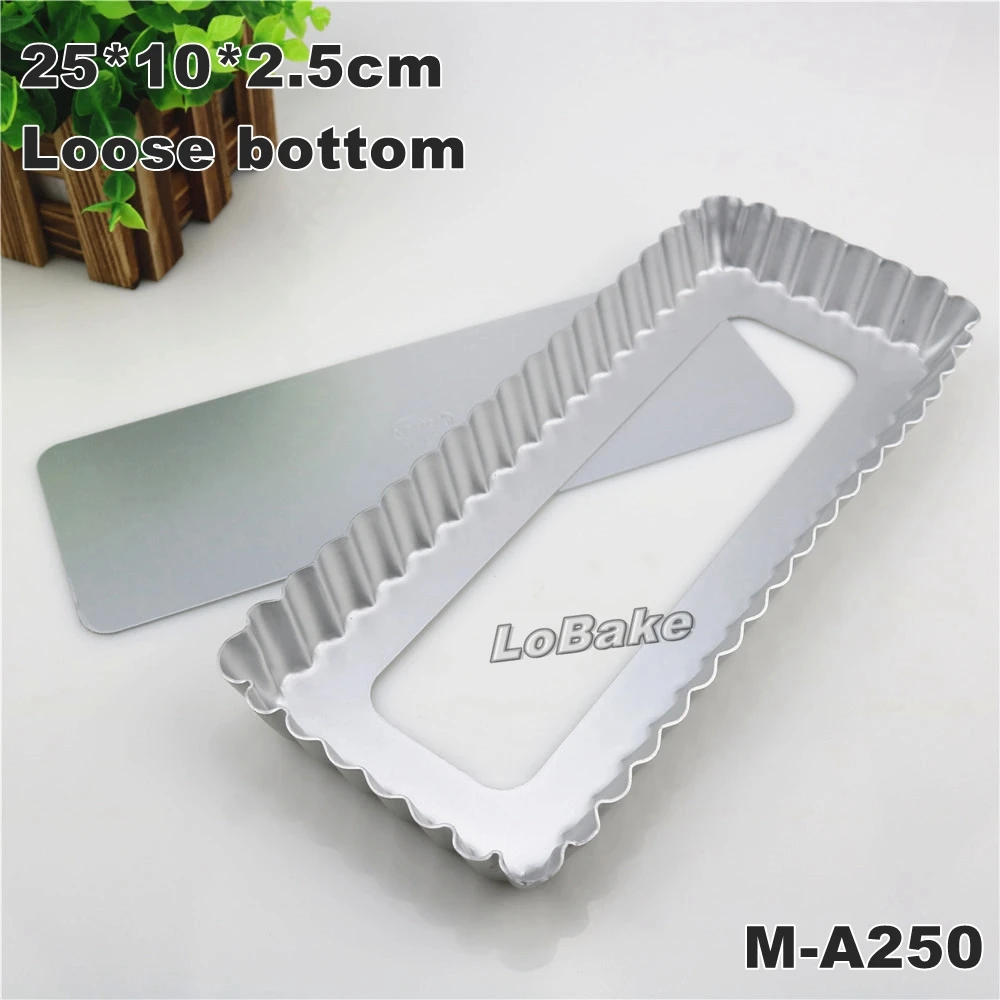 25*10*2.5cm loose bottom aluminium rectangle chrysanthemum pie pan pizza stone pancake cheesecake mold cake bakery disk DIY