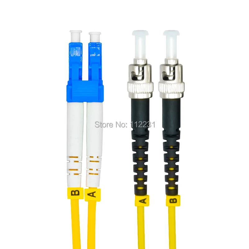 

35Meters LC to ST Duplex Singlemode Optical Fiber Patch Cord Cable,LC/PC-ST/PC,3.0mm,9/125um LC-ST 35M SM Yellow OS1