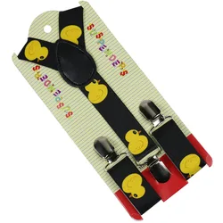 Winfox Fashion Animal Black Yellow Duck Children Suspenders Shirts Kids Suspenders Baby Boys Belt Strap Braces