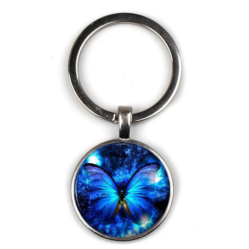 

Fashion 3D Butterfly Print Pendant Keychain Cartoon Butterfly Pattern Keychain Child Teenager Love Package car Key Gift Souvenir