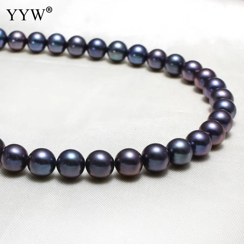 

Black Cultured Round Freshwater Pearl Beads Grade Aaa 8-9mm Approx 0.8mm Sold Per Approx 16 Inch Strand Beads For Jewelry Making