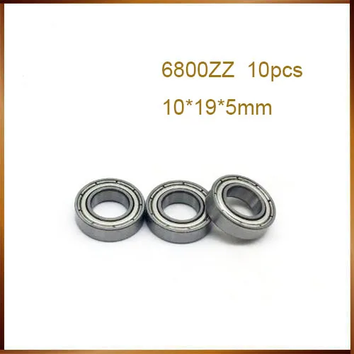 

6800zz Bearing ABEC (10PCS) 10*19*5 mm Metric Thin Section 6800 ZZ Ball Bearings 6800Z 61800 ZZ