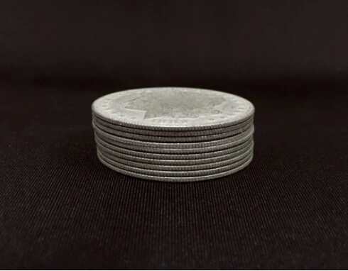 Palming Coins(Morgan Dollar Size Version) 10pcs/lot - Metal,Super Thin,Magic Trick,Gimmick,Accessories,Mentalism. Classic Toys