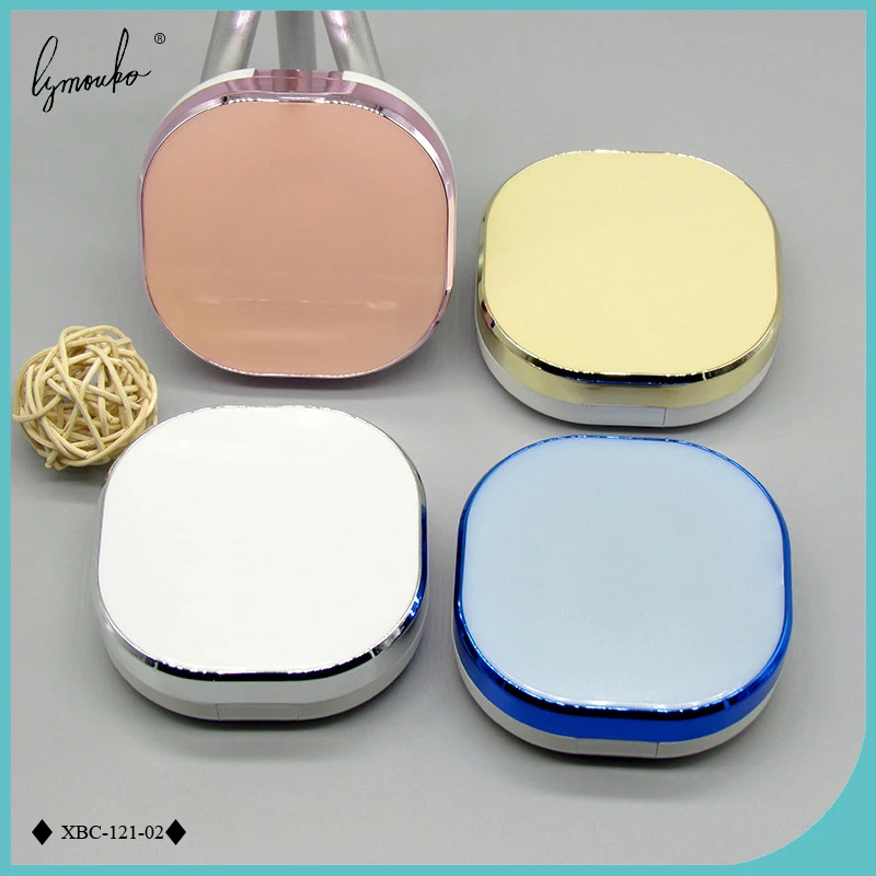 Lymouko Luxury Mixed Color Smooth Surface Portable with Mirror Contact Lens Case for Women Gift Kit Holder Lenses Box