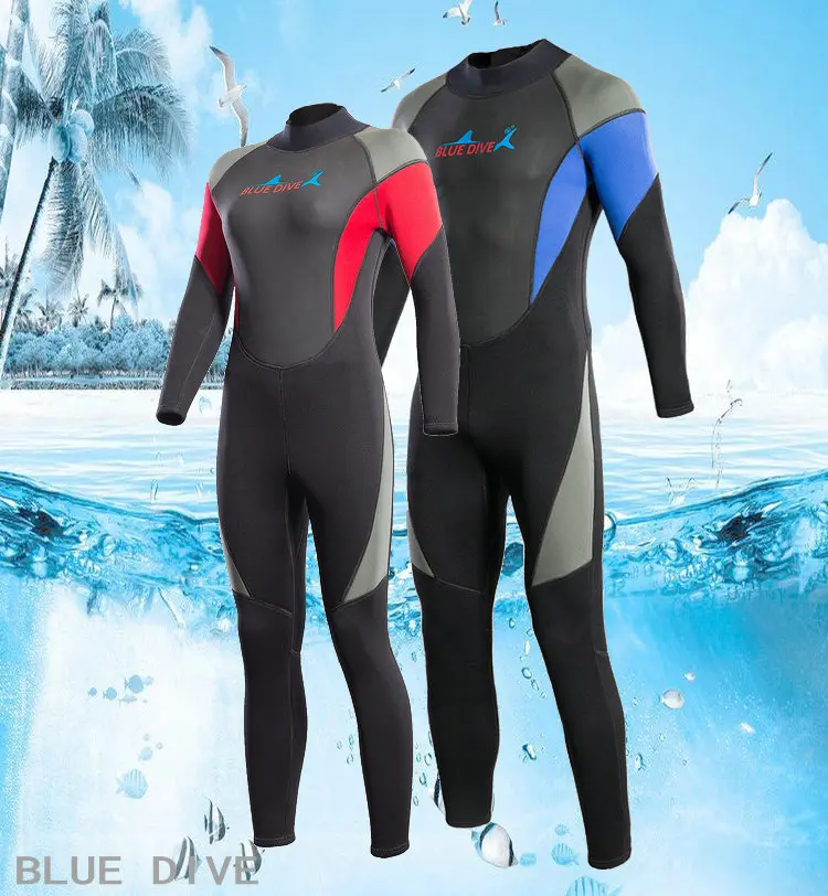 High Quality 3MM Neoprene Scuba Diving Wetsuit One-piece Winter Swimming Surfing Suit Men Women Lovers Warm Jumpsuits Plus Size