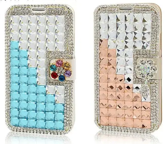 

PU Leather Diamond Rhinestone Case For iPhone 16 Pro Max 15 Plus 14 13 12 Samsung Galaxy S24 Ultra S23 FE S22 Cover Phone Shell