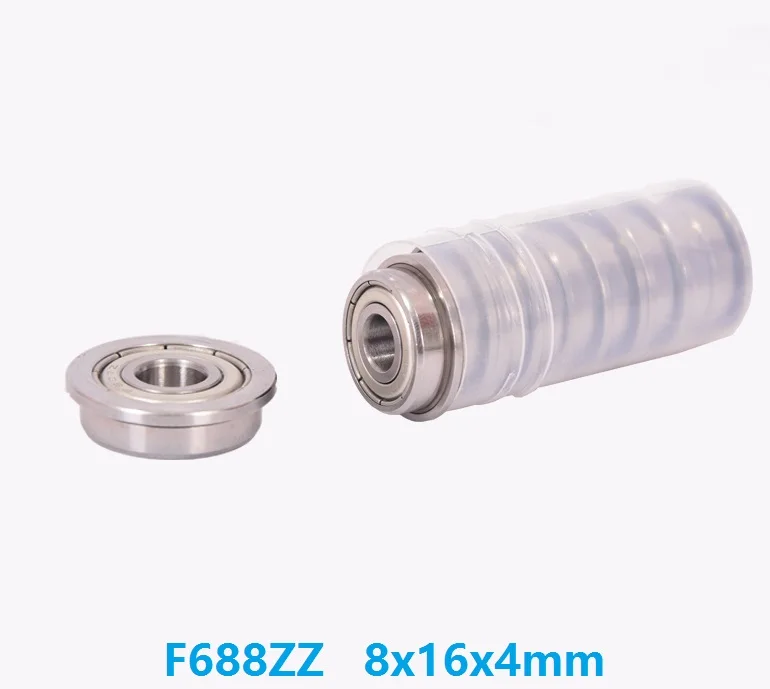 500pcs/lot F688ZZ F688Z F688-ZZ F688 Z ZZ 8x16x4 mm Miniature flange Ball Bearing deep groove double shielded  8*16*4mm