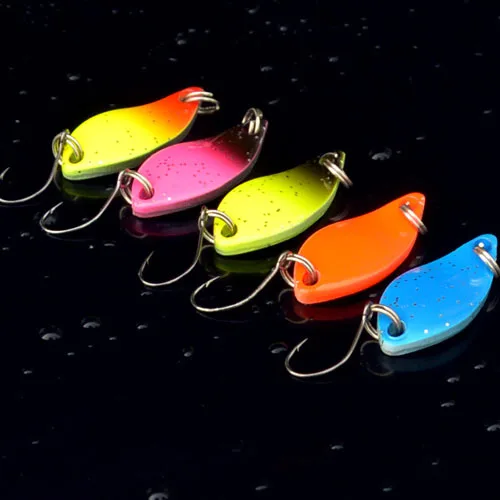 

Lures 2017 Horse Mouth Fishing Lure Spoon 3cm/5g Bait-artificial Colorized New Spoon Bait 5PCS