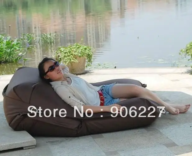 The original !!  outdoor buggle up BLACK chair, strong belt bean bags, camping beanbag chair - free shipping