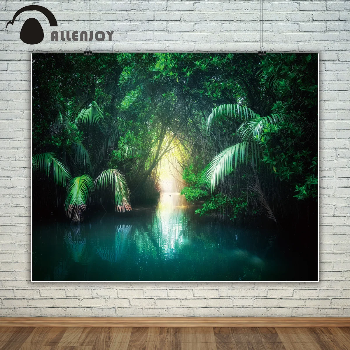 Allenjoy backgrounds for photography studio fantasy jungle landscape tropical lake rain forest backdrop professional photocall