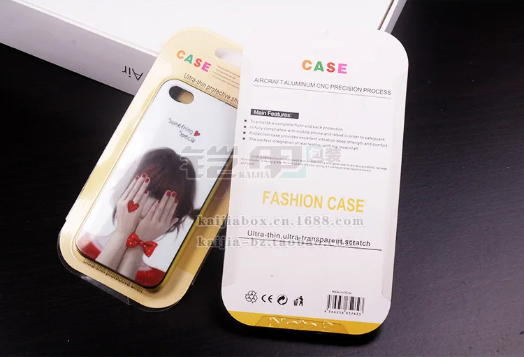 300 pcs Wholesale New Fashion Custom Retail PVC Blister Packaging Box for iPhone 7 7 Plus Protective Mobile Phone Cover