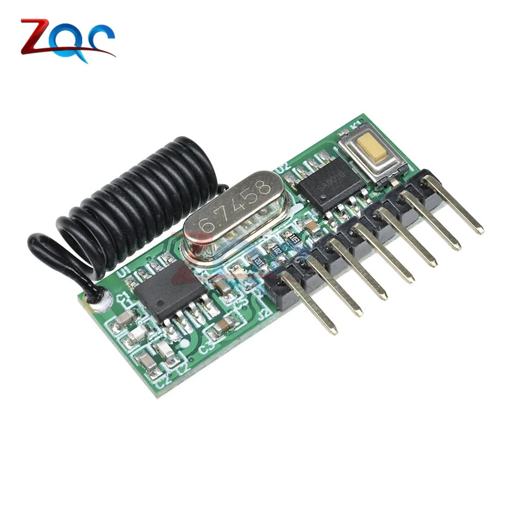 433MHz Wireless Wide Voltage Coding Transmitter Decoding Receiver 4 Channel Output Module for 433 Mhz Remote Controller