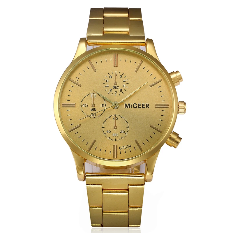 

2020 Migeer Men Watches Luxury Men Gold Watches Stainless Steel Quartz Watches Reloj Hombre Orologio Uomo Relogio Masculino