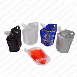 20 pcs 50 ml Stand Up Spout Pouches Bags Juice Pouches,Sauce Flask Spout Pouches BPA Free Food Storage Bags,Free S