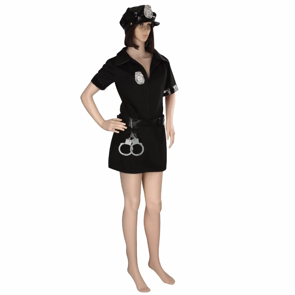 Sexy Cop Lady Costume Police Women Dress Police Role Play Cosplay Uniform Naughty Police Officer Outfit Women Fancy Dress for Ha