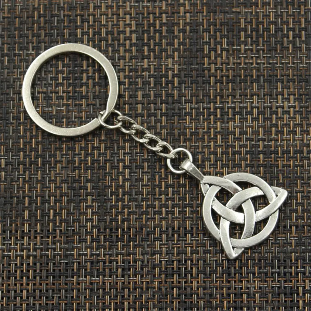 Fashion Keychain 35x27mm Knot Amulet Pendants DIY Men Jewelry Car Key Chain Ring Holder Souvenir For Gift