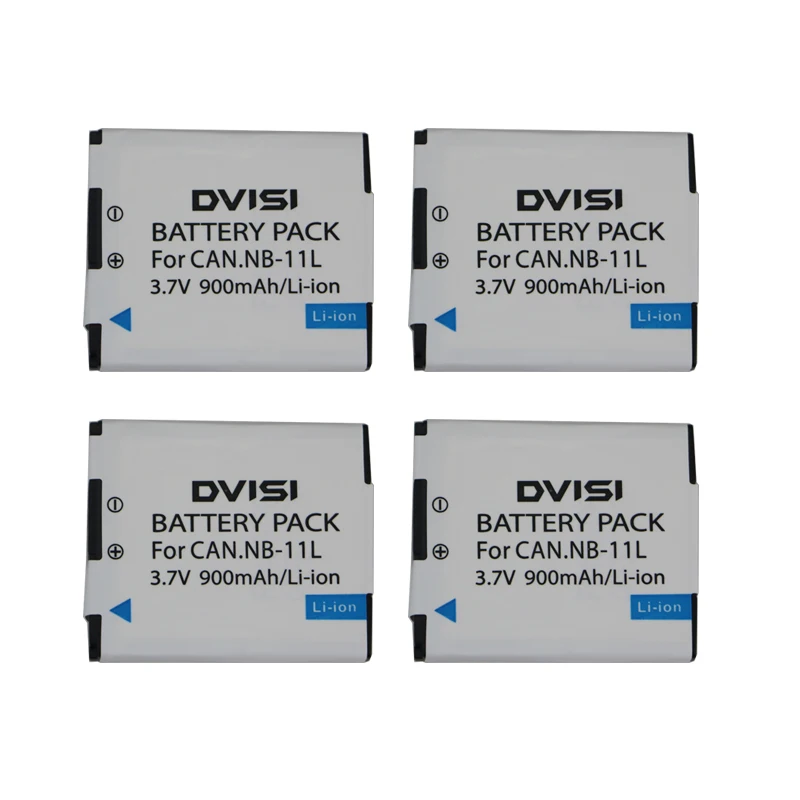 4 Pcs NB-11L NB 11L NB11L NB-11LH Battery For Canon PowerShot A2300 IS A2400 IS A2500 A2600 A3400 IS A3500 IS ELPH 115 HS