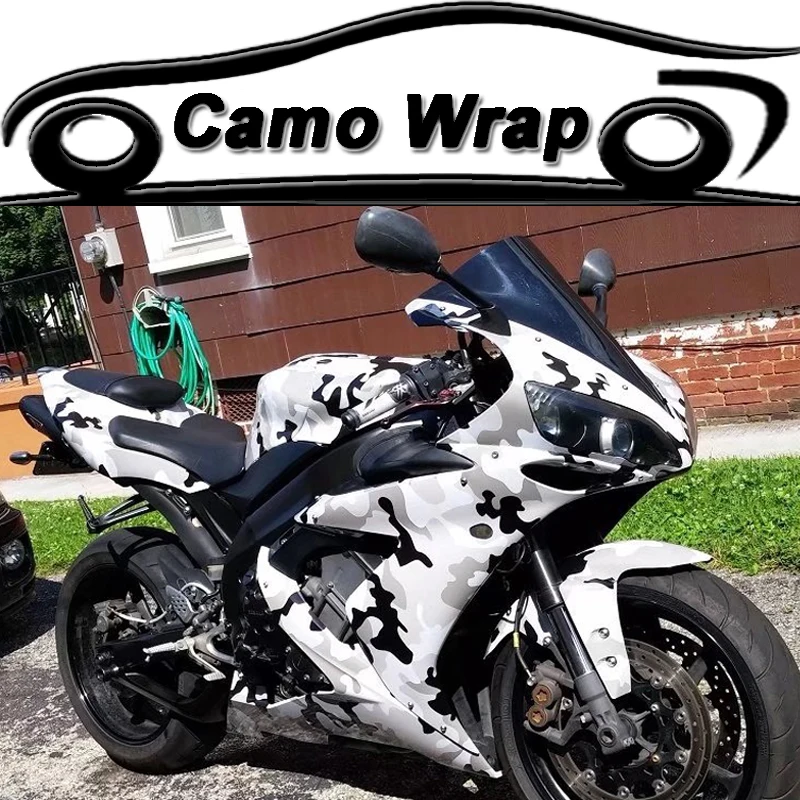 

ORINO Adhesive Black Grey White Camouflage Vinyl Film Snow Car Wrap Film Car Motorcycle Scooter Sticker Decal Body Wrapping