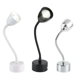5W 7W LED Wall lamp Bedroom Bedside Lamp White Black Silver Light Body 360 Degree Angle Adjustable wall light AC85-265V