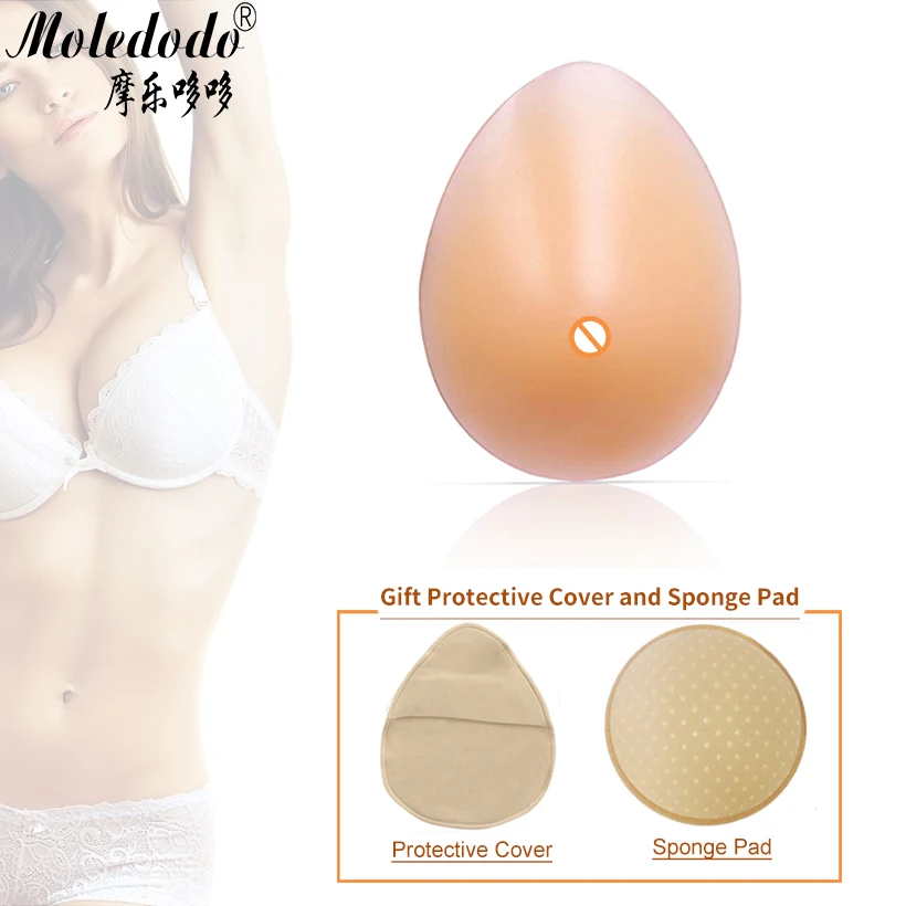 Silicone Breast Forms Fake Breast Mastectomy False Breast Prosthesis 500g for Postoperative Crossdresser Breasts D40