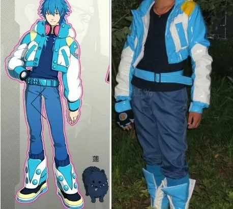 

Custom Made DMMD Dramatical Murder Seragaki Aoba Cosplay Costume(Jackets+Belt+T-shirt+Gloves+Shoe Cover) 11