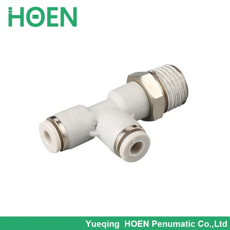 

PD10 04 10mm thread 1/2" joint 3 way pneumatic fitting Push In One touch tube quick pipe tee Quick Fitting PD10-04