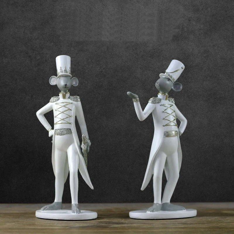 

Unique gentleman mouse modeling resin statue Modern art creative figurines