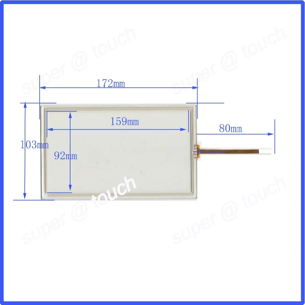 ZhiYuSun  172mm*105mm 7 Inch Touch Screen 4 wire resistive USB touch panel 172*105  Free Shipping compatable touchsensor