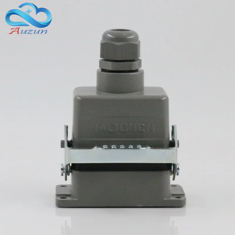 H6B - HE rectangular heavy-duty connector 6-006-1 needle aviation plug at the top for a single button 16 a500v screw feet